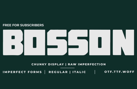 Bosson: The Bold Chunky Typeface That Elevates Handmade Brands