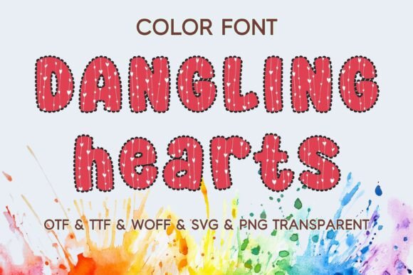 Dangling Hearts: A Playful Typeface for Creative Branding