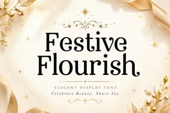 Festive Flourish: A Timeless Serif for Editorial Design