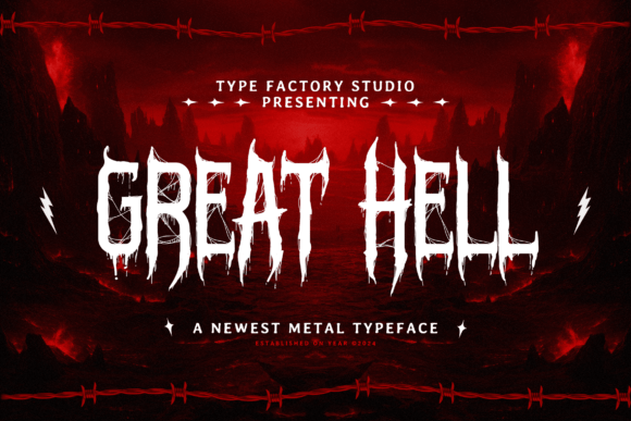 Great Hell: The Dark Metal Typeface for Bold Brand Identity
