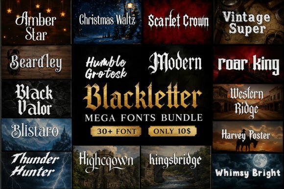 Modern Blackletter Mega Bundle: The Ultimate Typeface for Bold Branding