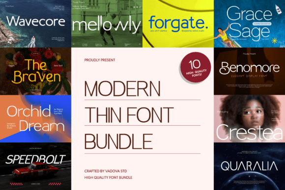 Modern Thin Bundle: The Perfect Typeface for Elegant Crafts