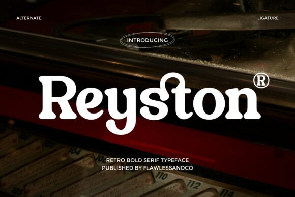 Reyston: The Retro Bold Serif Font for Handmade Product Labels