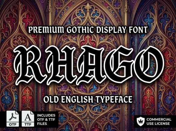 Rhago: The Bold Blackletter Typeface for Handmade Labels and Art
