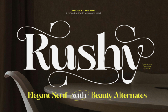 Rushy: The Elegant Serif Font for Handmade Product Labels and Branding