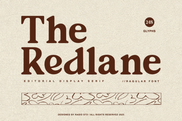 The Redlane: A Premium Serif Font for Modern Branding